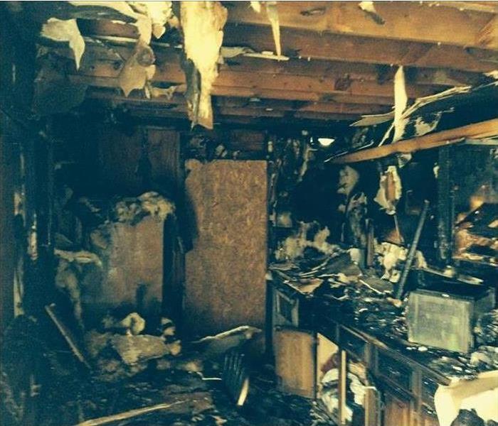 Kitchen fire aftermath